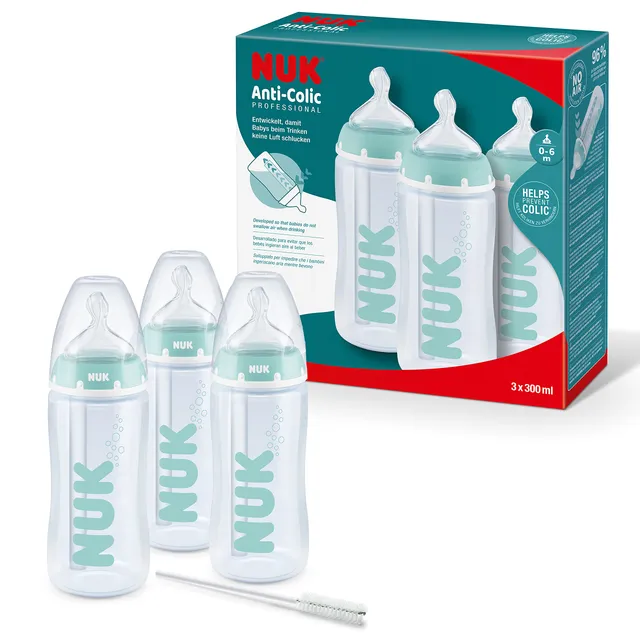 nuk-first-choice-anti-colic-professional-babyflaschen-set-0-6-monate-300-ml-blau image 1