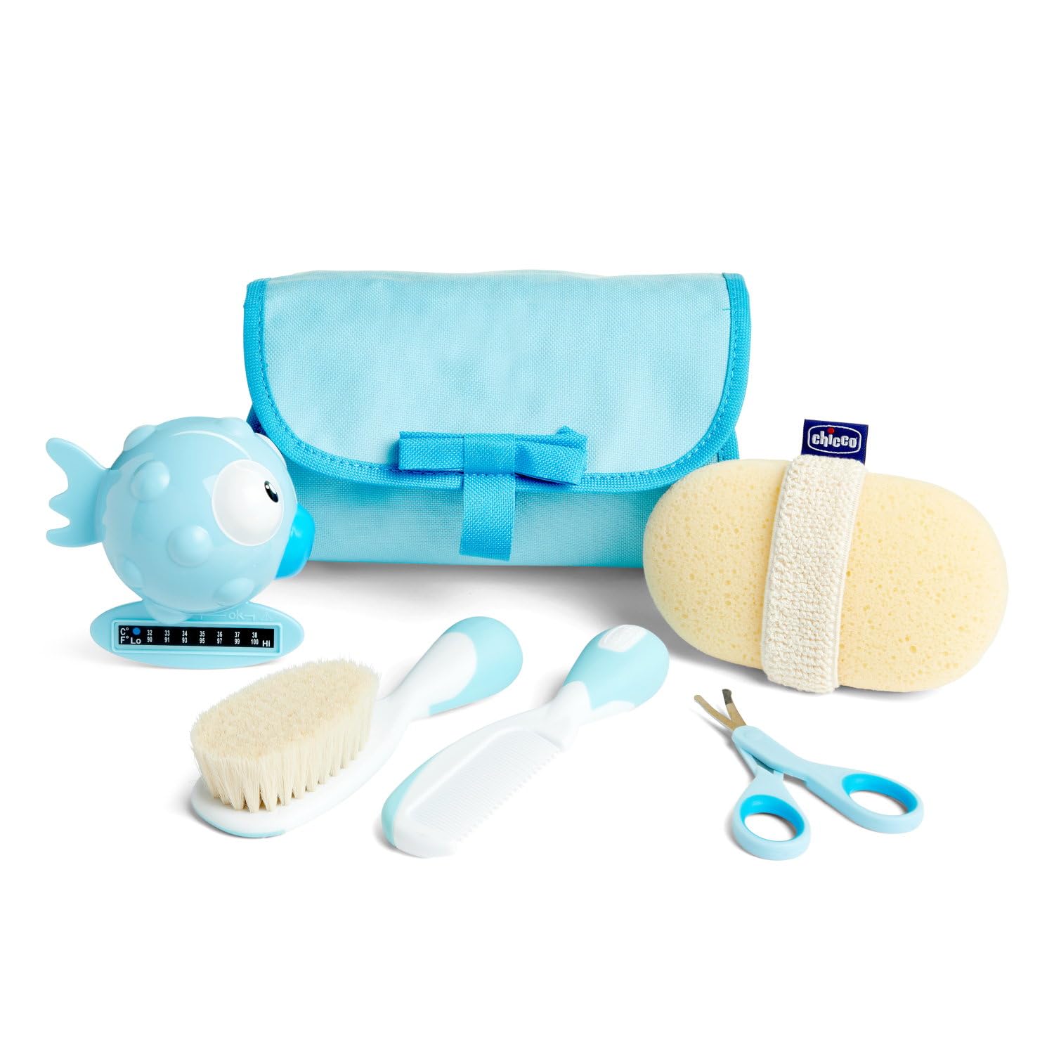 chicco-baby-badeset-5-teilig-mit-kamm-b-rste-thermometer-waschlappen-und-schere- image 2