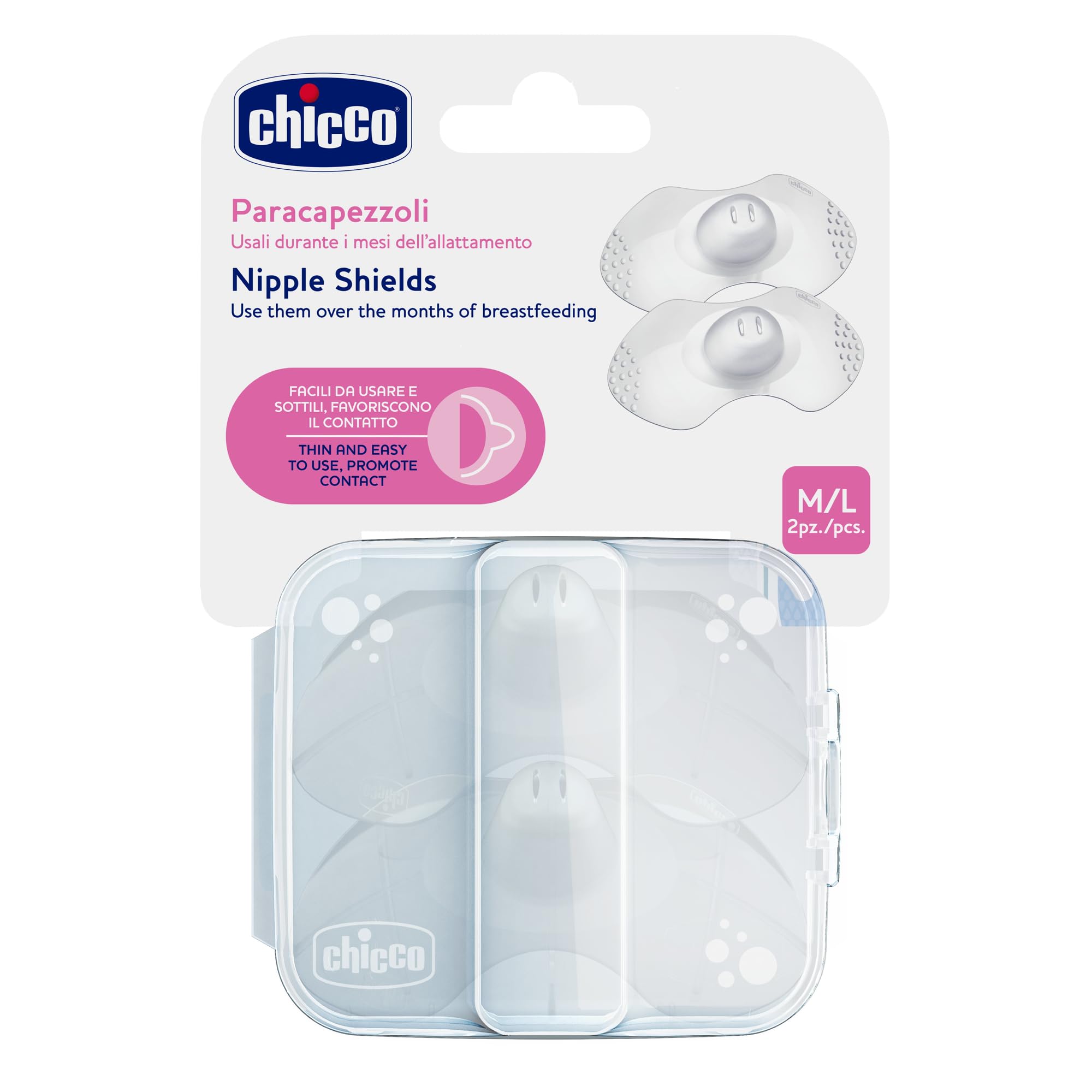 chicco-silikon-brustwarzenh-tchen-gr-e-s-m-transparent-2-st-ck-mit-sterilisierbo image 2