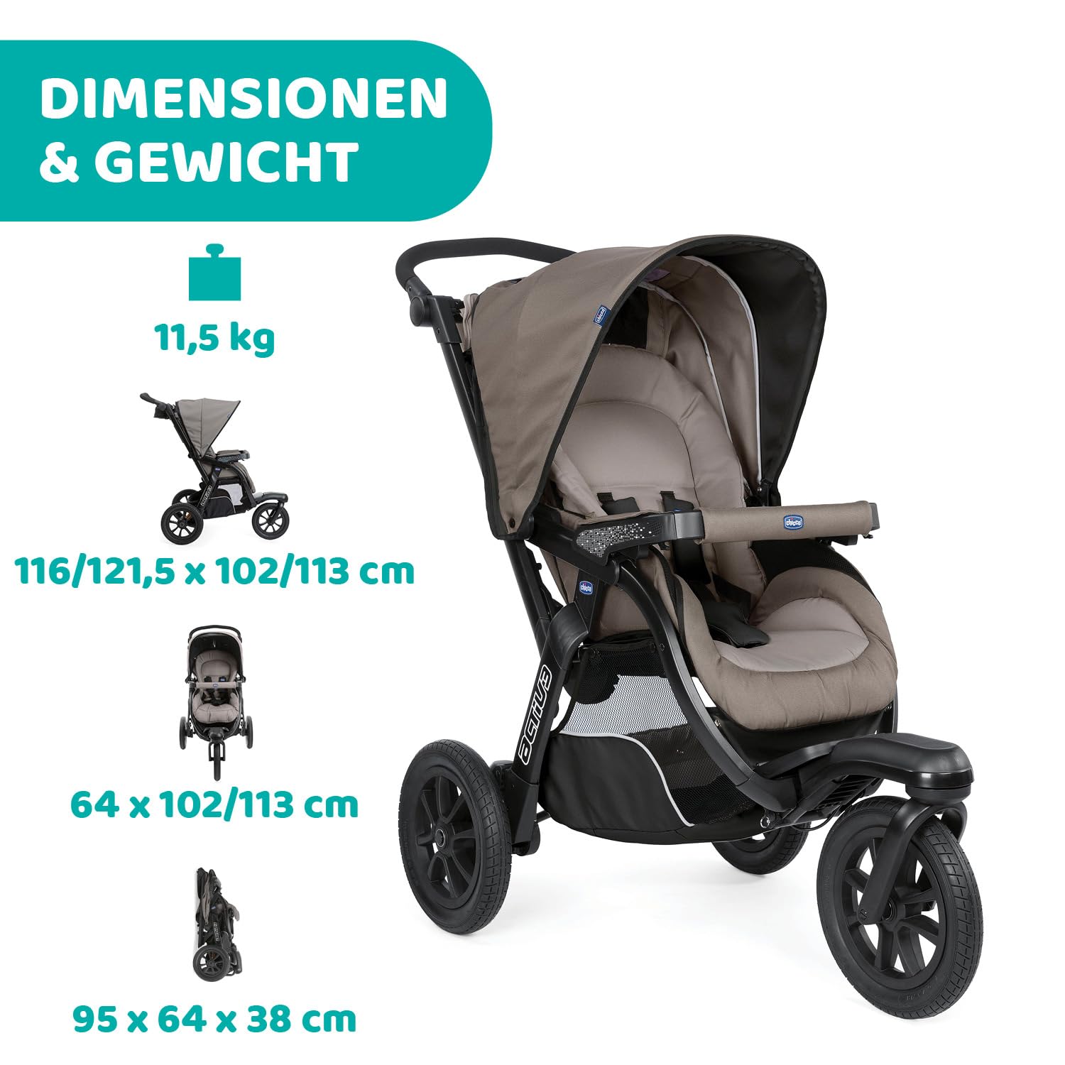 chicco-activ3-kinderwagen-3-rad-0-monate-dark-beige image 4