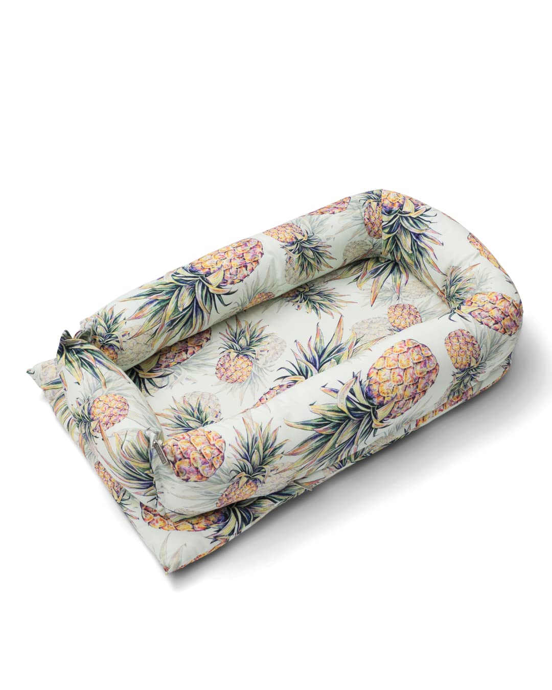 twistshake-bezug-f-r-babynest-aus-100-baumwolle-ananas-muster-mintfarben-passend image 4