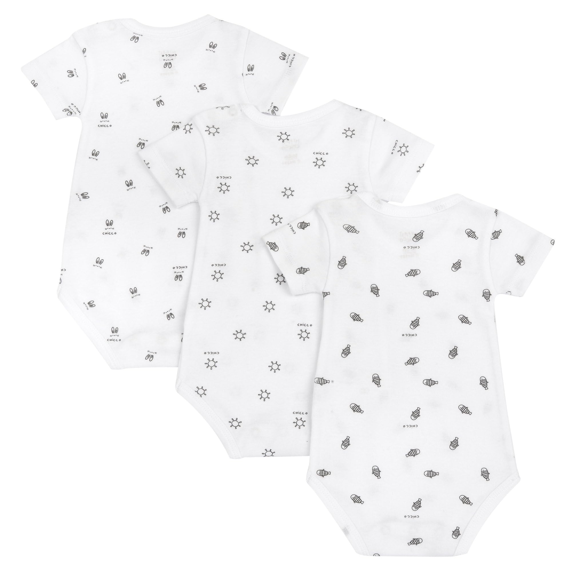 chicco-baby-body-set-mit-kurzarm-bodys-aus-weichem-stoff-3-teilig-unisex-designe image 2