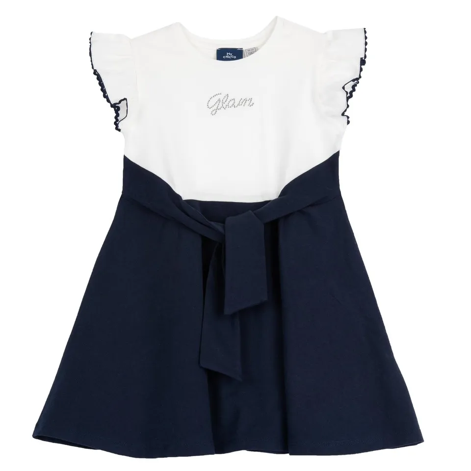 chicco-m-dchen-kleid-elegantes-kurzarm-kleid-aus-leichter-baumwolle-ideal-als-fe-2 image 1