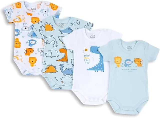 chicco-baby-body-f-r-jungen-4er-set-kurzarm-bodys-aus-100-baumwolle-f-r-0-24-mon image 1