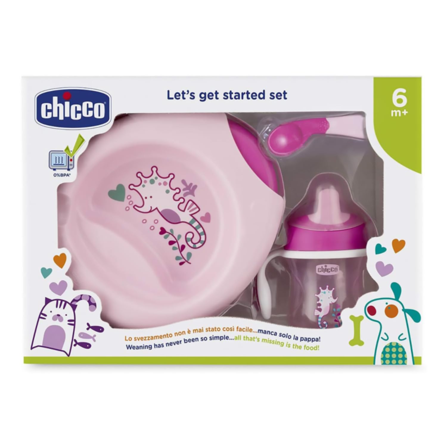 chicco-geschenkset-6-baby-geschirrset-teller-becher-l-ffel image 2