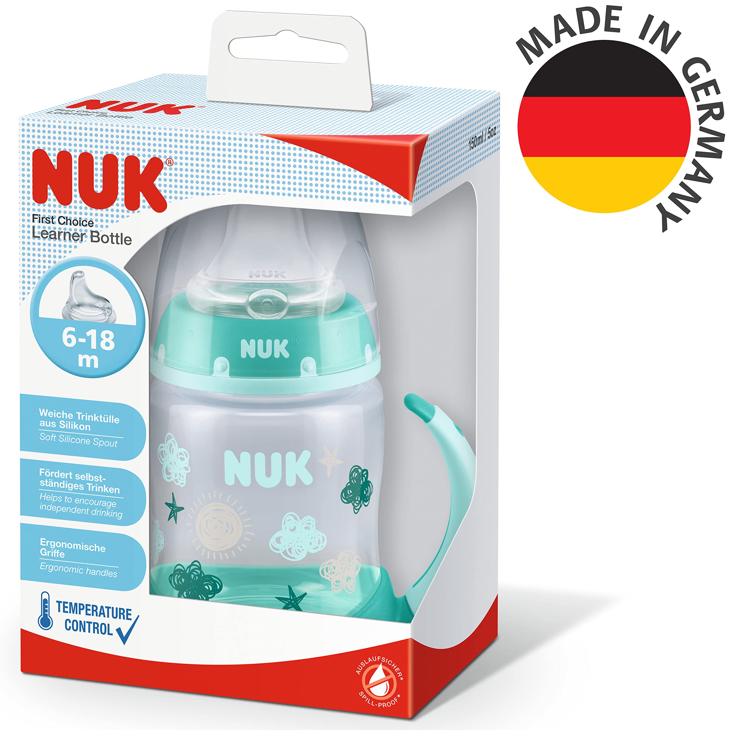 nuk-first-choice-trinklernflasche-temperature-control-150-ml-wolke image 8