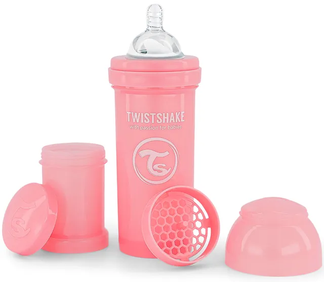 twistshake-anti-kolik-babyflasche-260-ml-mit-milchpulverbeh-lter-und-mixer-bpa-f image 1