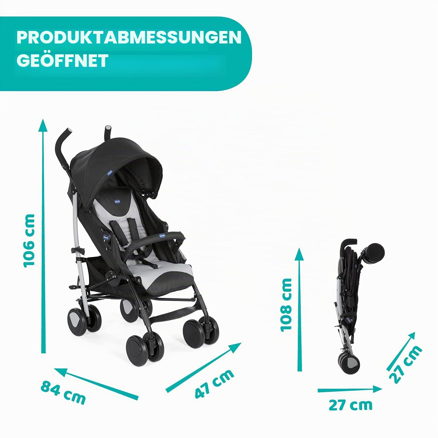 chicco-echo-leichter-zusammenklappbarer-kinderwagen-0-monate-bis-22-kg-kompakter image 4