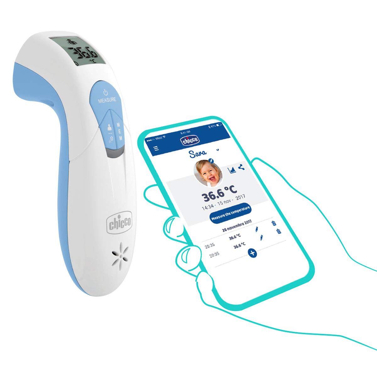 chicco-infrarot-thermometer-thermo-family-multifunktional-ber-hrungslos-mit-app- image 5