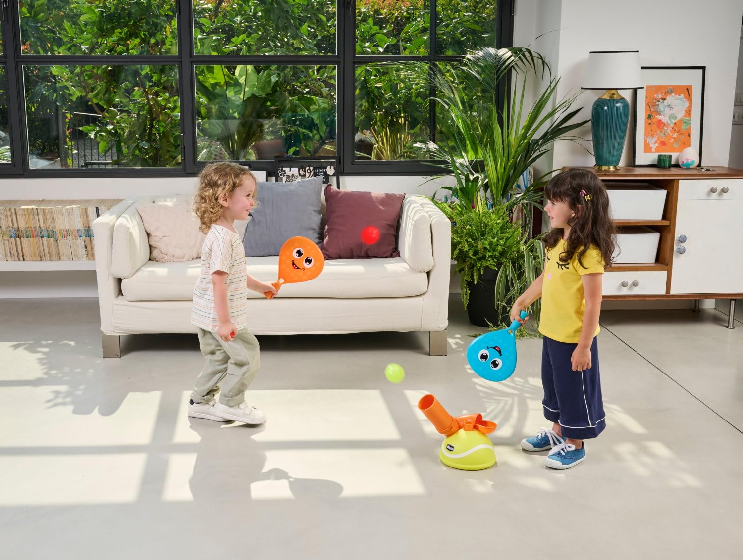 chicco-padel-set-elektronisches-padelspiel-f-r-kinder-von-3-5-jahren-mit-2-padde image 2