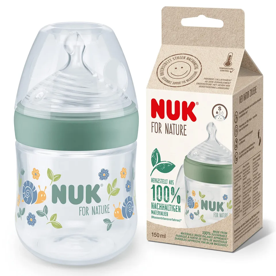 nuk-for-nature-babyflasche-150-ml-gr-n-silikon image 1