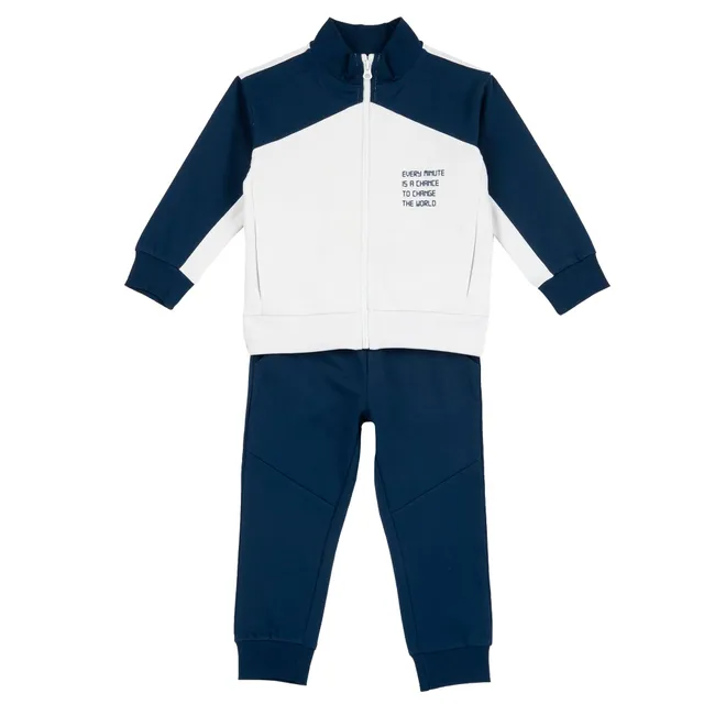 chicco-jungen-trainingsanzug-set-mit-sweatshirt-mit-rei-verschluss-und-hose-bequ image 1