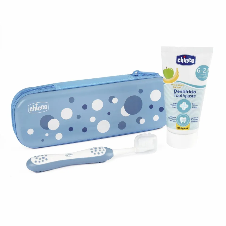 chicco-baby-zahnb-rste-und-zahnpasta-set-6-36-monate-hellblau image 1