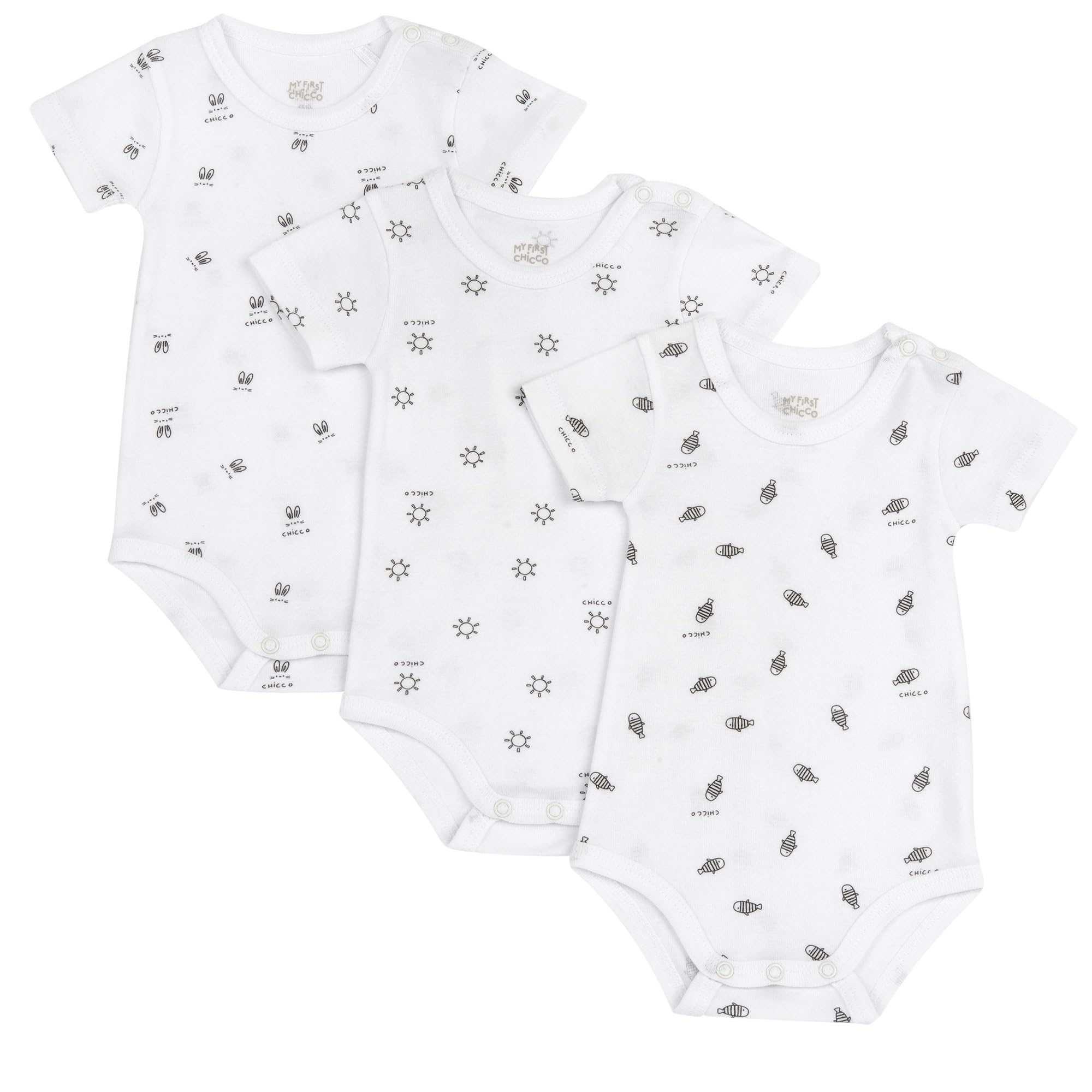 chicco-baby-body-set-mit-kurzarm-bodys-aus-weichem-stoff-3-teilig-unisex-designe image 1
