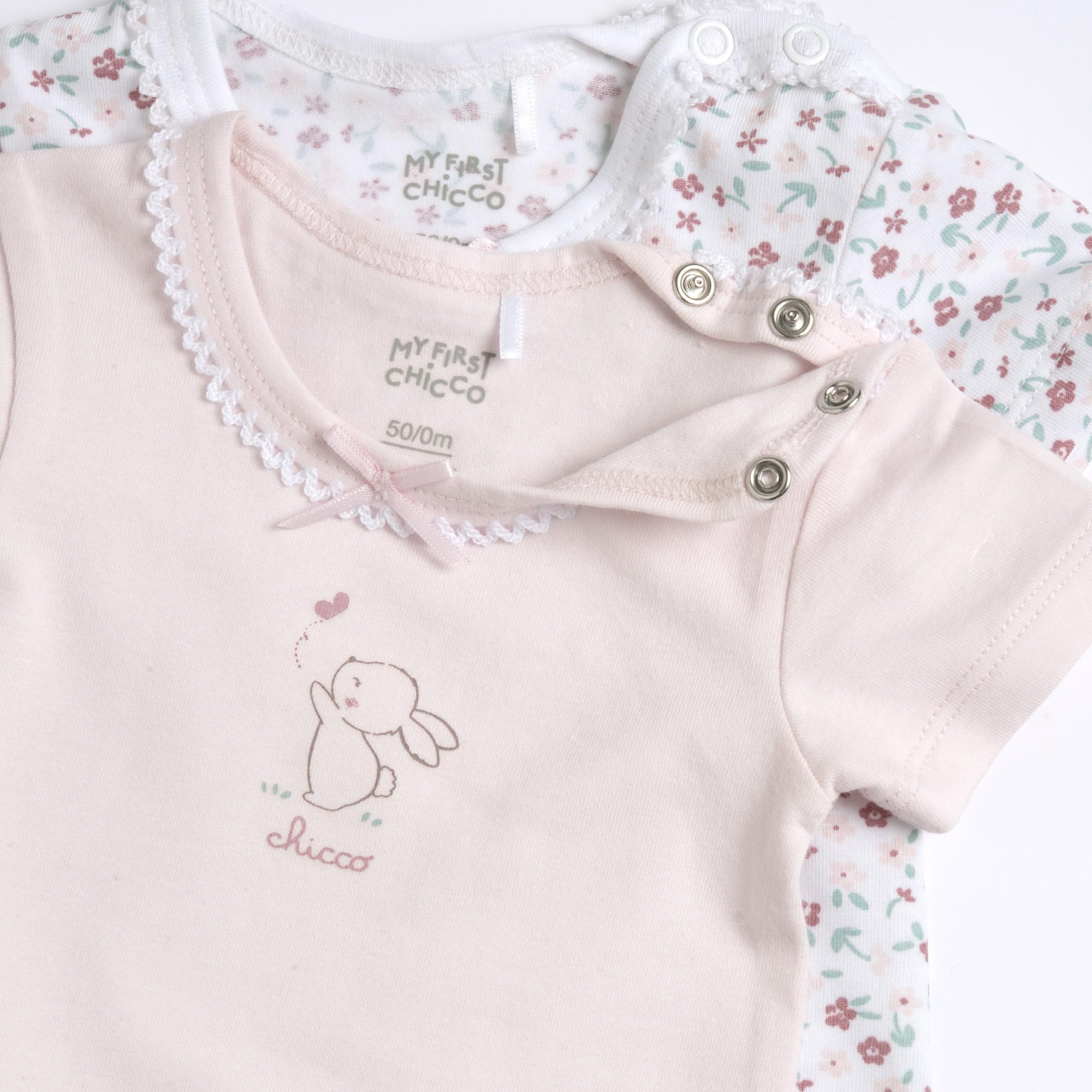 chicco-baby-body-set-2-teilig-kurzarm-weicher-stoff-designed-in-italy image 3