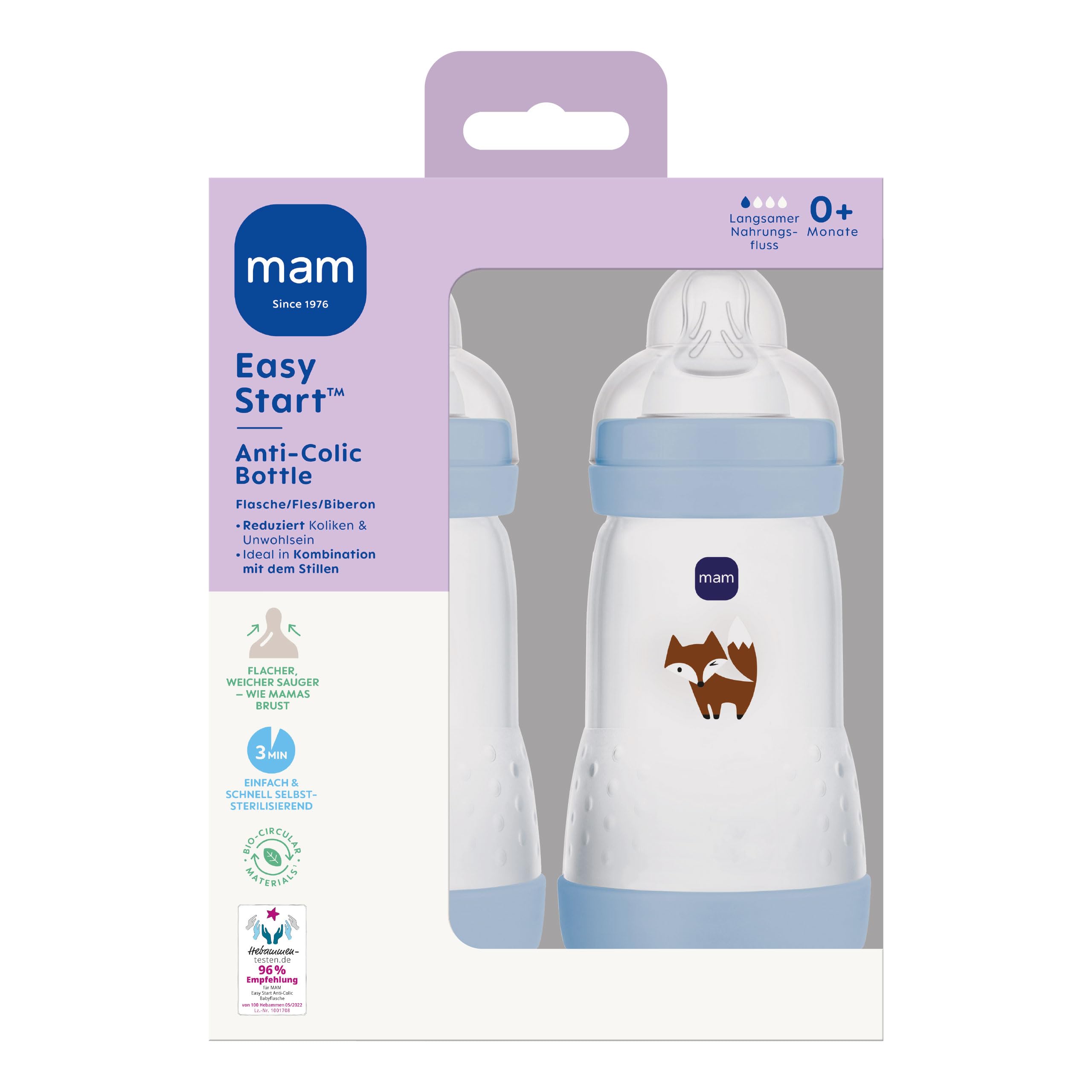 mam-easy-start-anti-colic-babyflasche-2x-260-ml-0-m-gr-1-fuchs image 3
