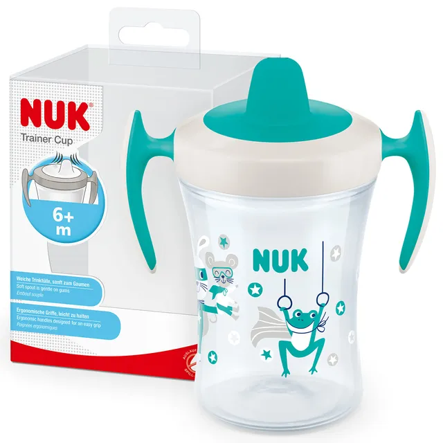 nuk-trainer-cup-trinklernbecher-auslaufsicher-weicher-trinkschnabel-ergonomische image 1