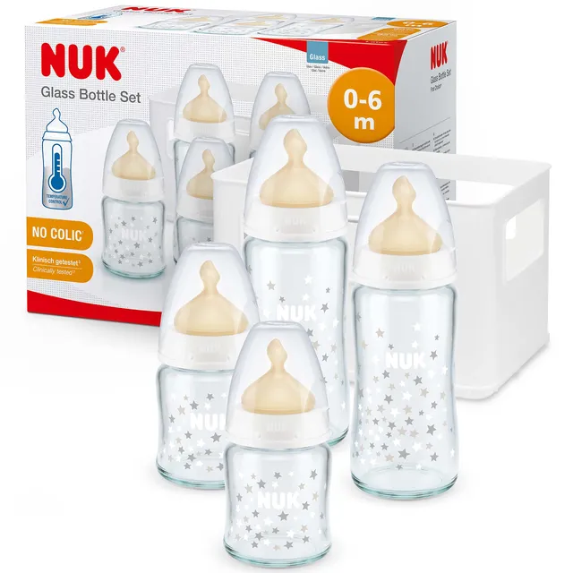 nuk-first-choice-babyflaschen-starter-set-glas-latex-5-teilig image 1