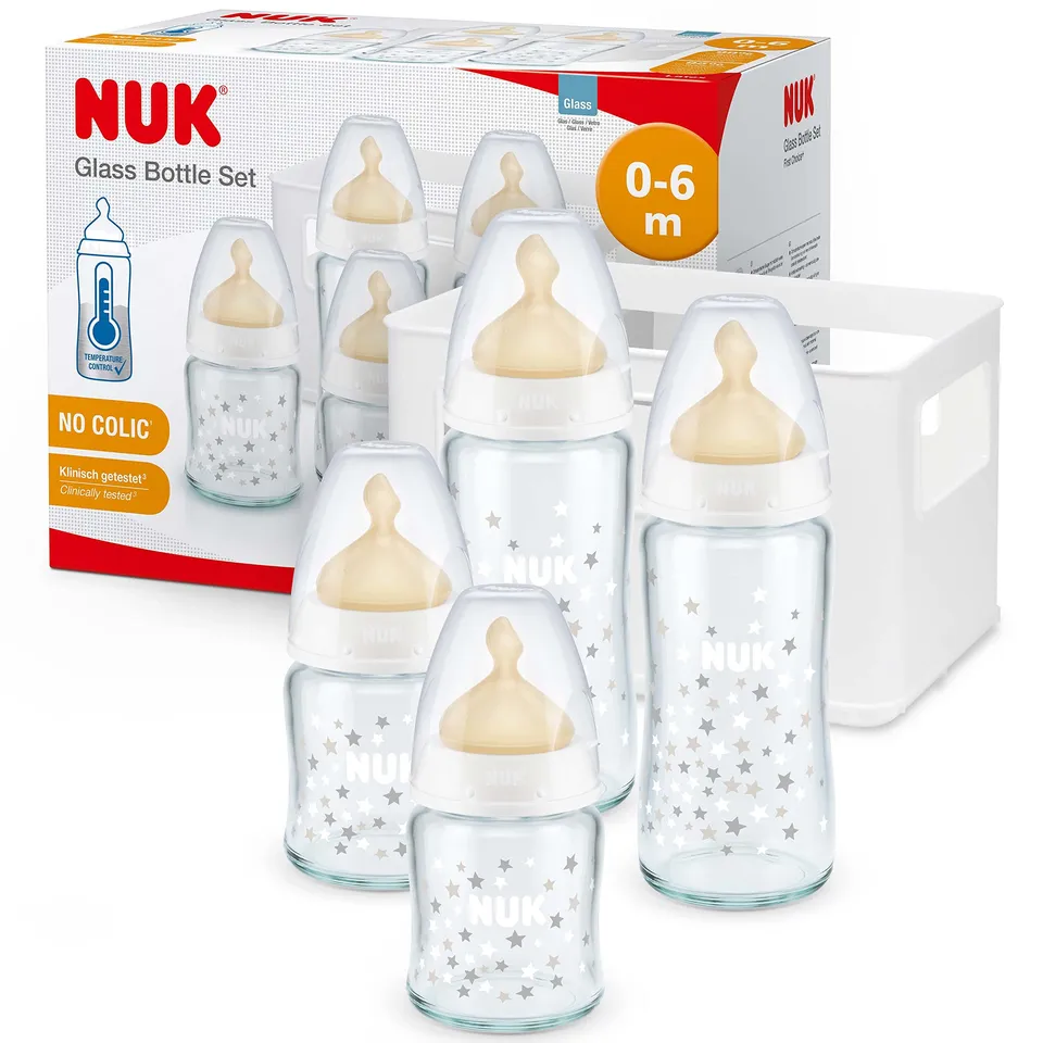 nuk-first-choice-babyflaschen-starter-set-glas-latex-5-teilig image 1