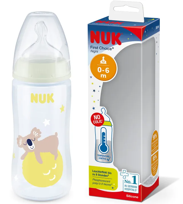 nuk-first-choice-night-babyflasche-300-ml-0-6-monate-koala image 1