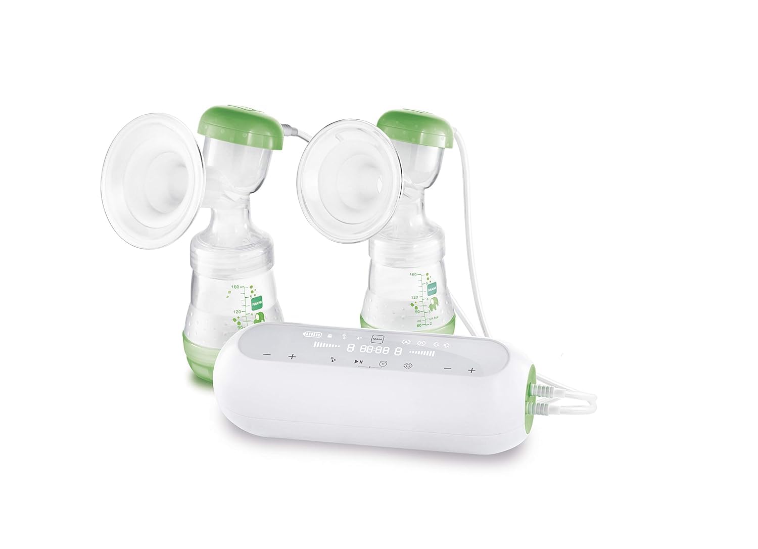 mam-2in1-doppelmilchpumpe-manuell-elektrisch-beidseitig-abpumpen-gr-n image 1