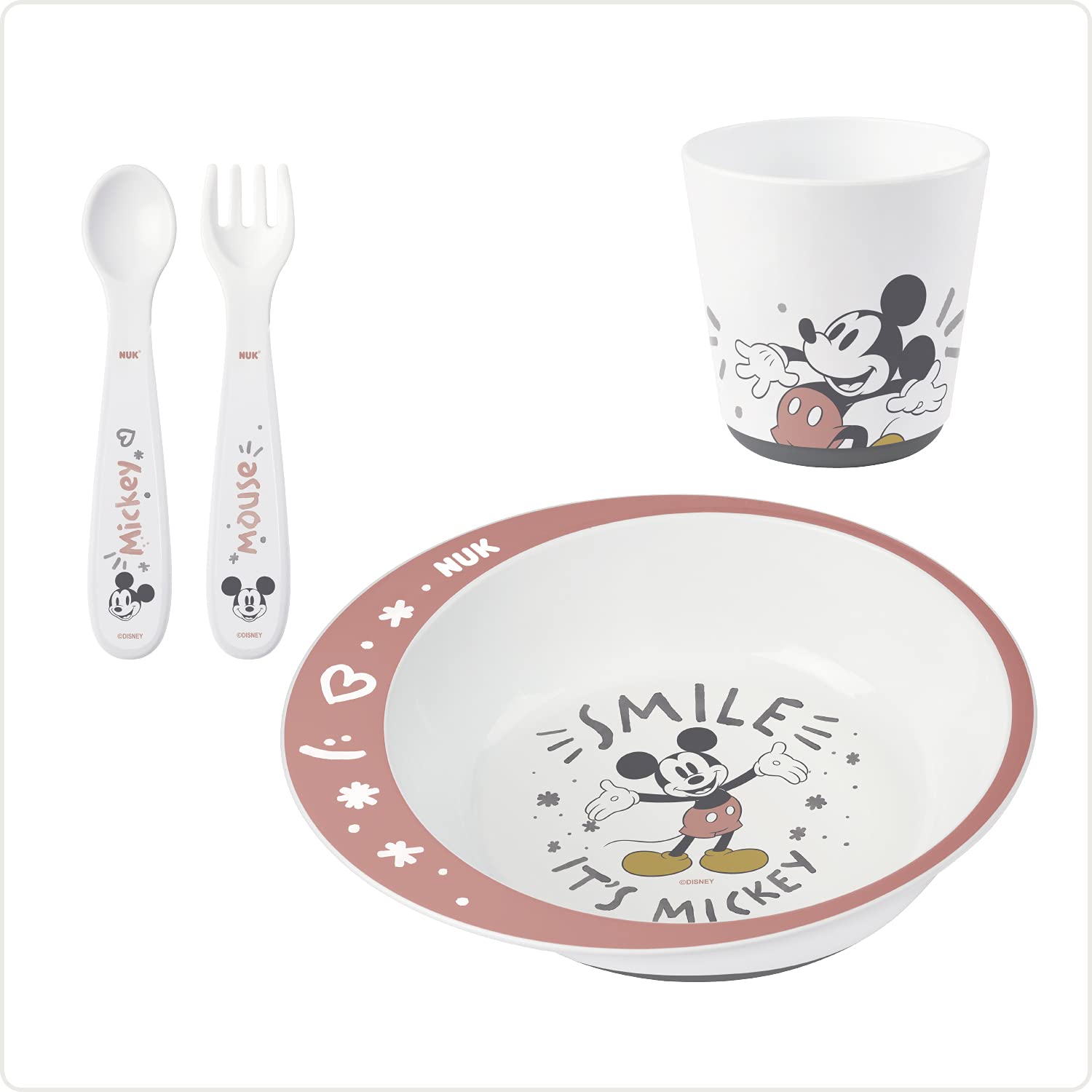 nuk-disney-micky-geschirrset-ab-6-monaten-enth-lt-teller-gabel-l-ffel-und-becher image 1