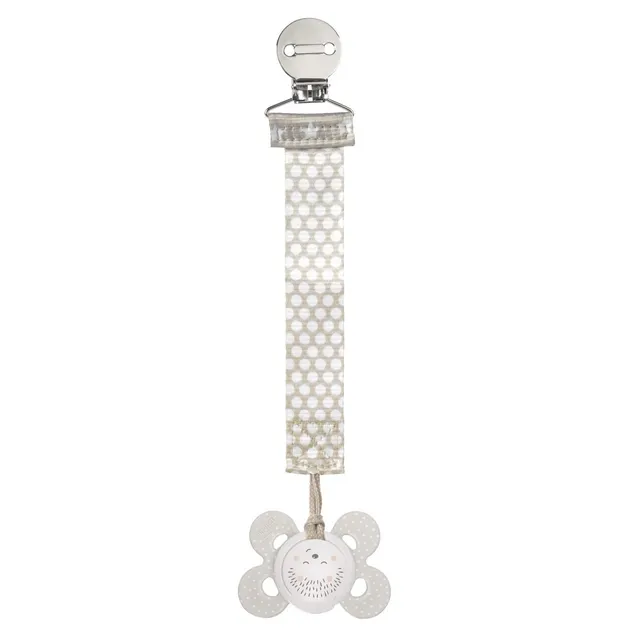 chicco-schnullerband-neutral-mit-clip-beige image 1