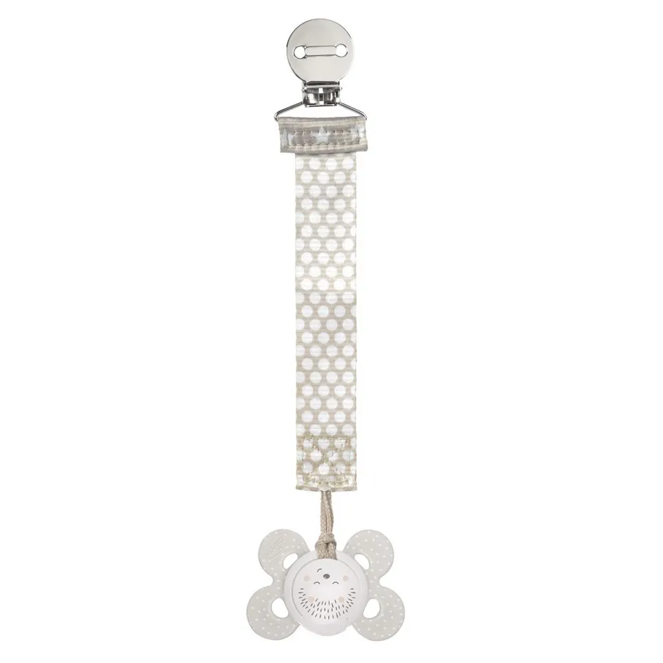 chicco-schnullerband-neutral-mit-clip-beige image 1