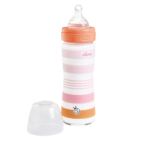 chicco-babyfl-schchen-well-being-glas-240-ml-normaler-fluss-0m-silikon-rosa image 7