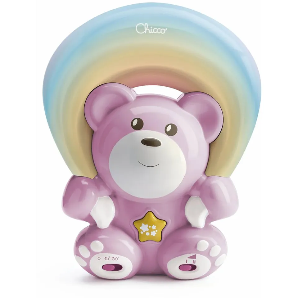 chicco-regenbogenb-r-musikprojektor-nachtlicht-rosa-0m-teddy-mit-licht-musik image 1