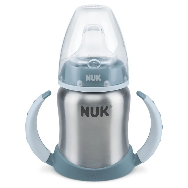 nuk-learner-cup-trinklernbecher-125-ml-aus-edelstahl-6-18-monate-blau image 1
