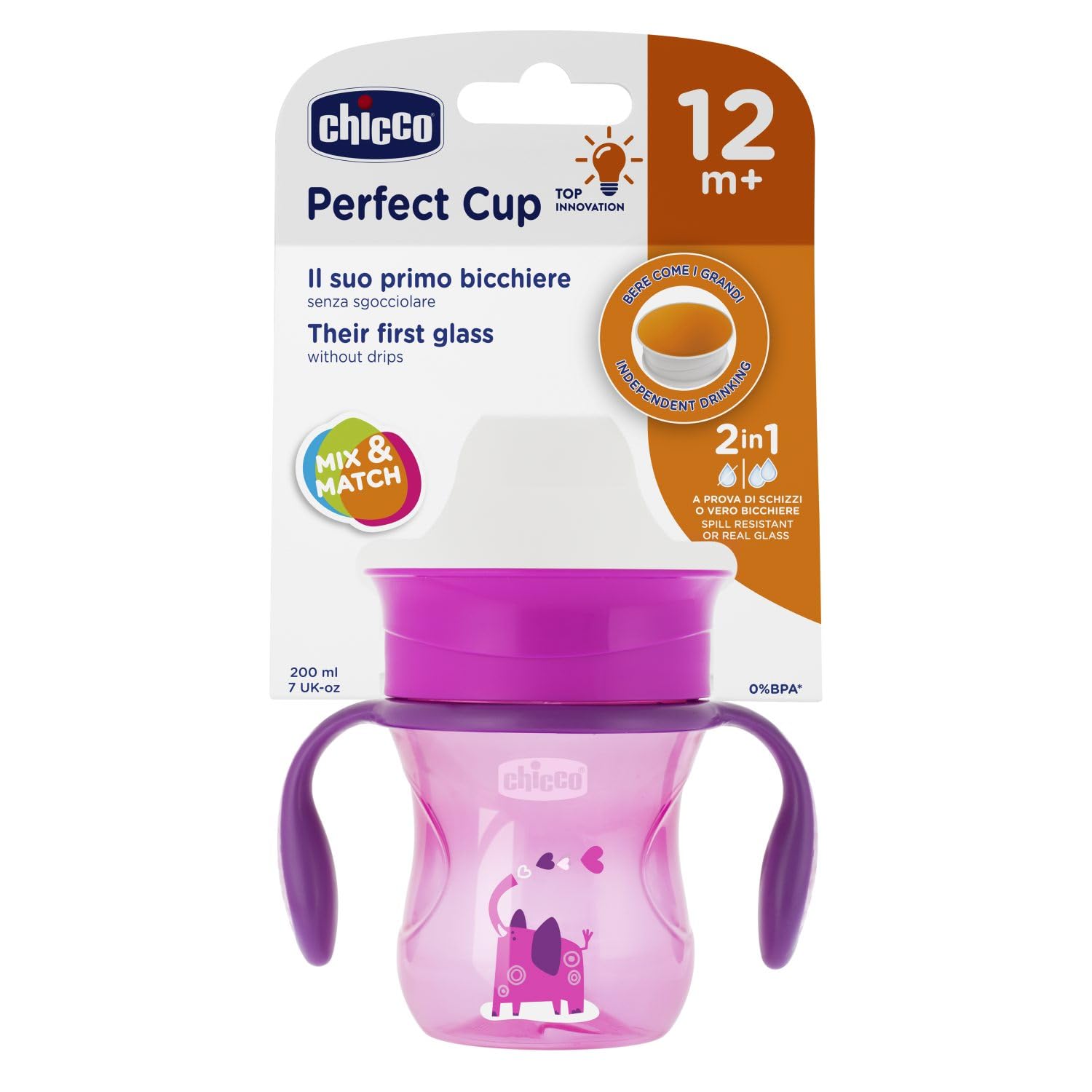 chicco-perfect-first-baby-trinklernbecher-200-ml-12-monate-auslaufsicher-360-sil image 2