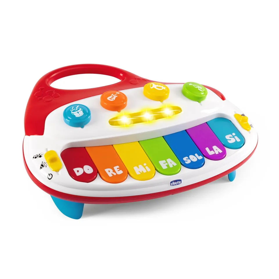 chicco-spiel-mein-erstes-klavier-elektronisches-musikspiel-mit-7-tasten-lichtern image 1