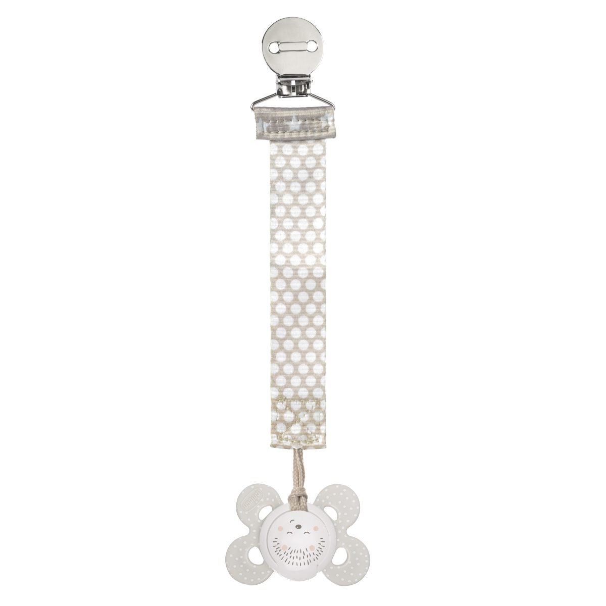 chicco-schnullerband-neutral-mit-clip-beige image 1