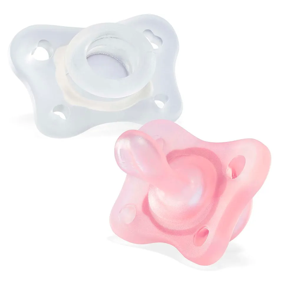 chicco-mini-soft-schnuller-rosa-0-2m-silikon-2-st-ck image 1