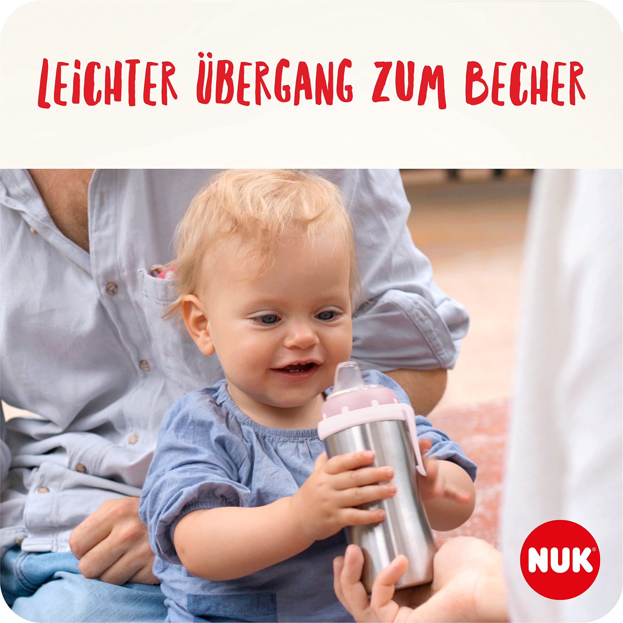 nuk-learner-cup-trinklernbecher-125-ml-aus-edelstahl-6-18-monate-blau image 2
