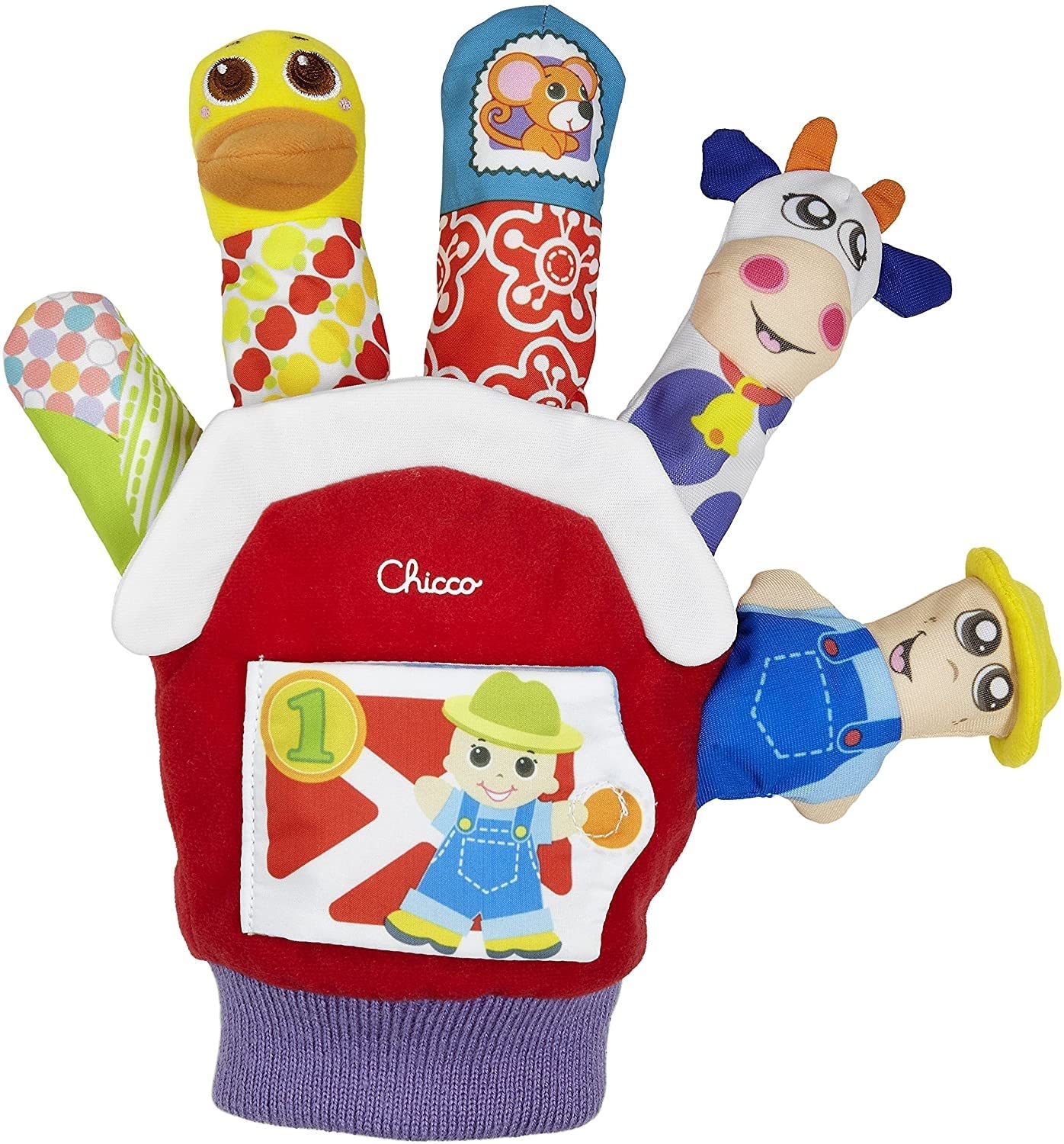 chicco-handpuppe-bauernhof-mit-z-hlbuch-stoffhandschuh-3-monate-bis-2-jahre image 2