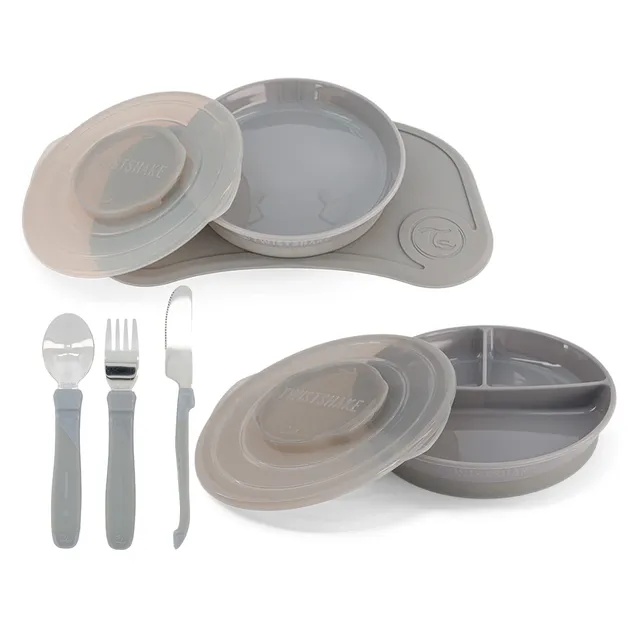 twistshake-babygeschirr-set-6-teilig-silikon-grau-6-monate image 1