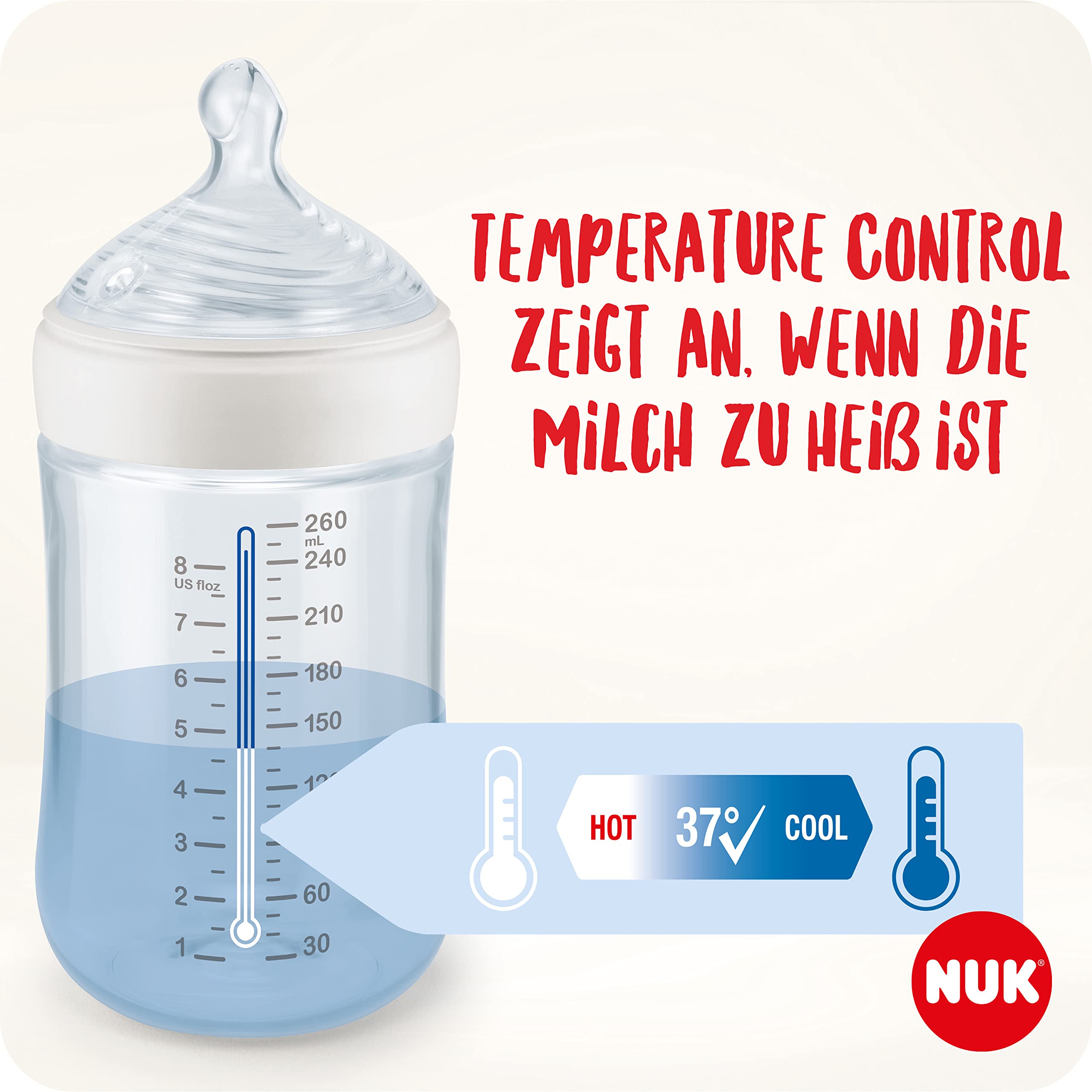 nuk-nature-sense-babyflaschen-set-260-ml-0-6-monate-silikon-grau-wei-3-st-ck image 2