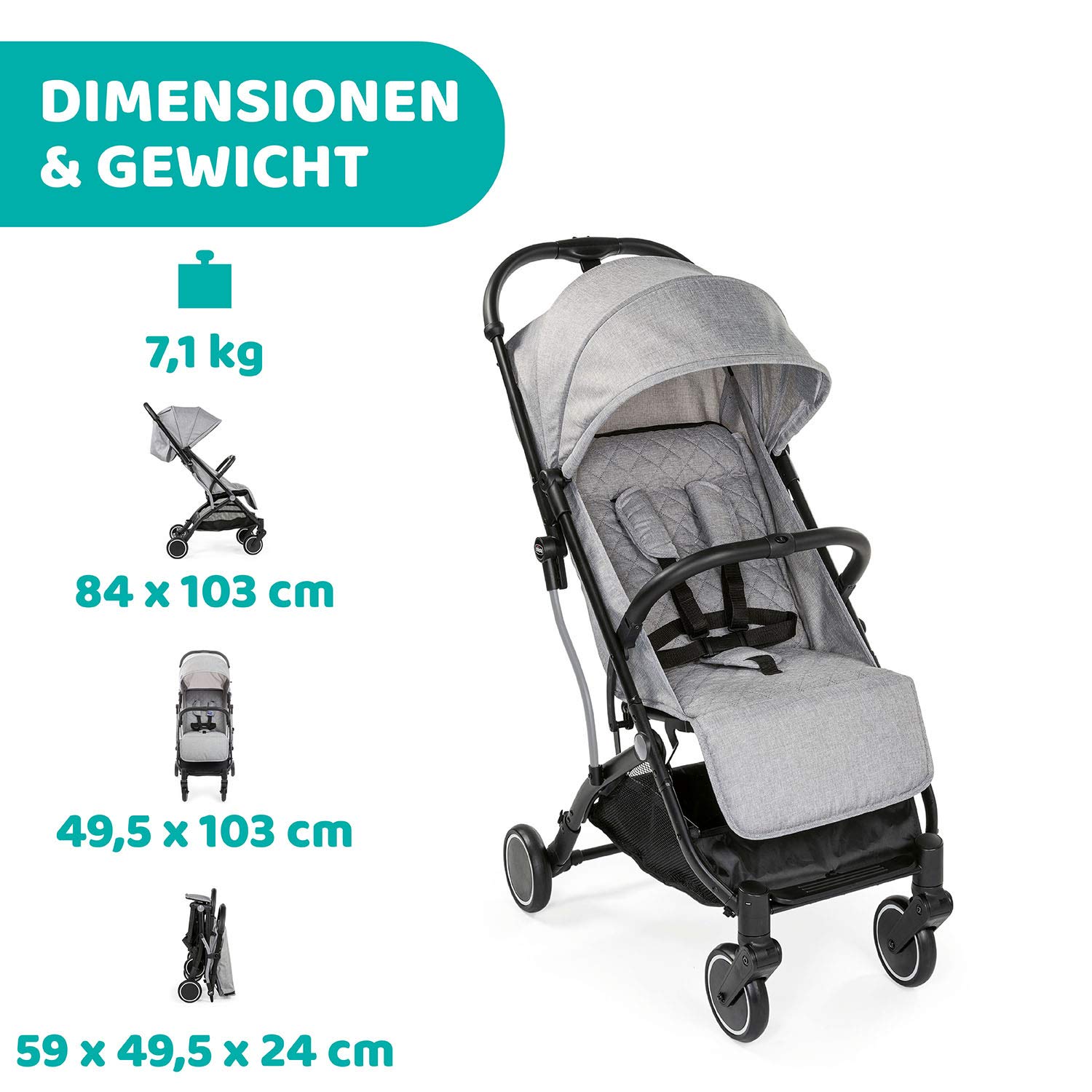chicco-trolley-me-buggy-ab-geburt-bis-15-kg-grau image 4