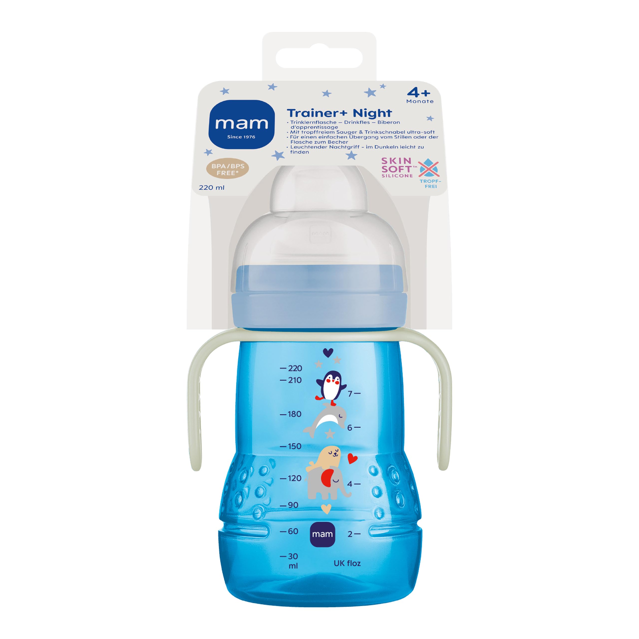 mam-trainer-night-trinklernbecher-220-ml-4m-elefant-mit-leuchtgriff image 2