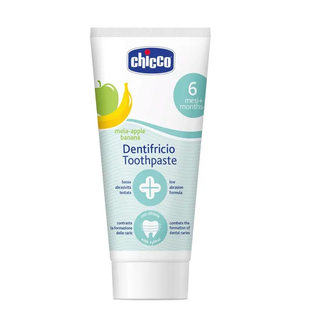 chicco-zahnpasta-apfel-banane-ohne-fluorid-6m-50-ml image 1
