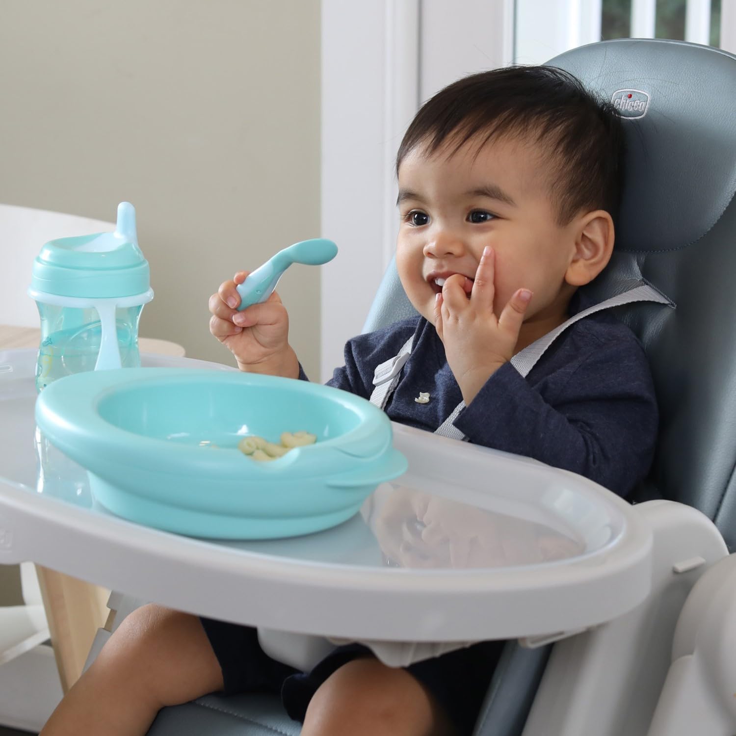 chicco-babynahrung-set-tasse-training-cup-erster-l-ffel-teller-hot-baby-brei-6-m image 2