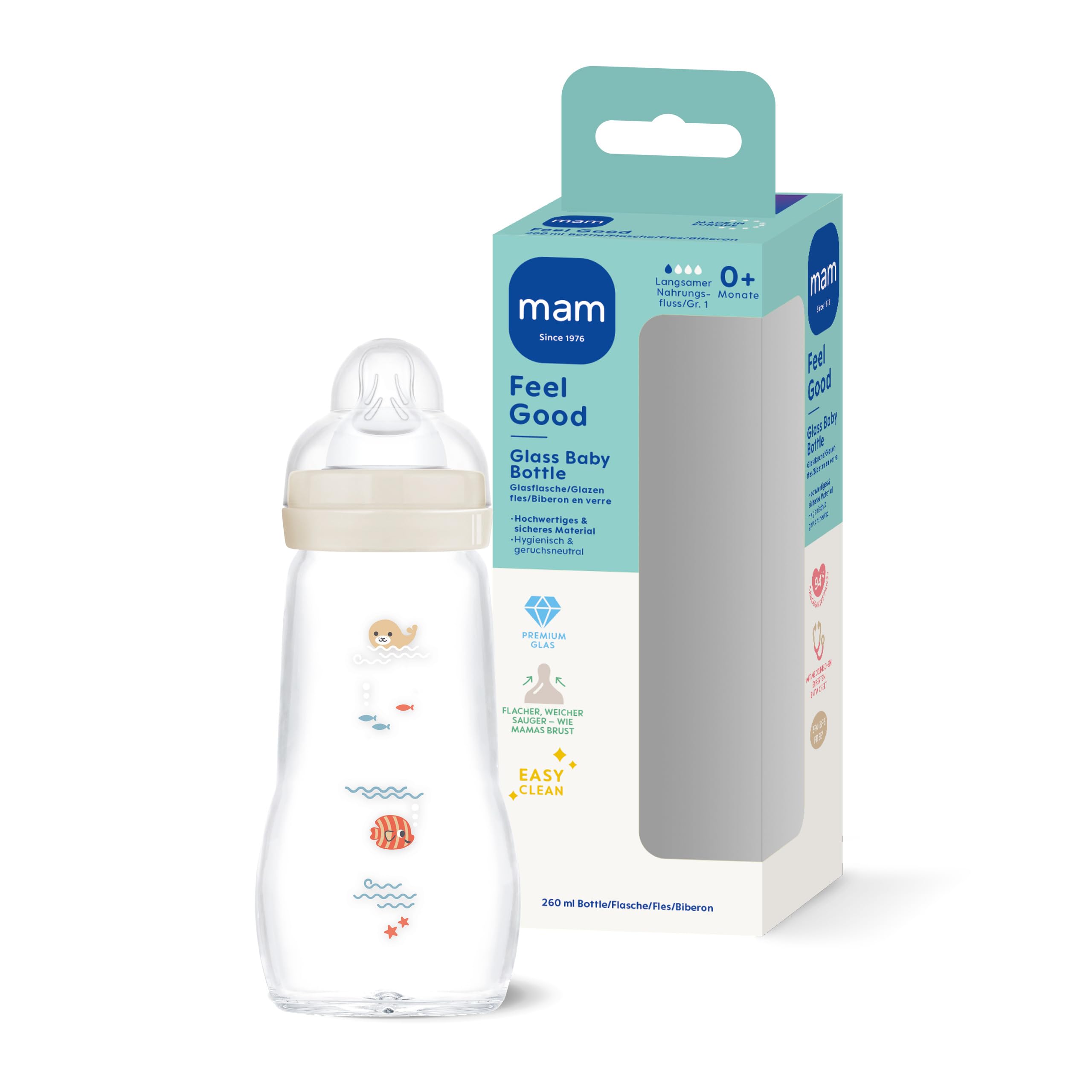 mam-feel-good-glass-bottle-geschenk-set-3-glasflaschen-1-schnuller-0-monate-beig image 8