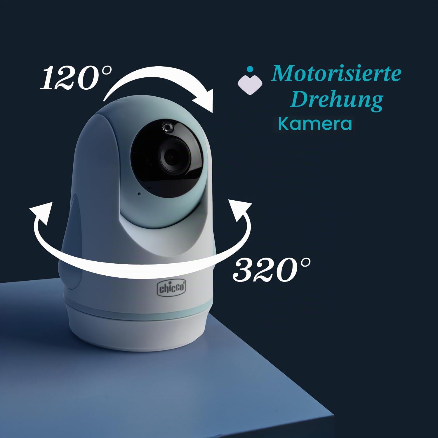 chicco-video-babyphone-evolution-motorisierte-drehbare-kamera-5-zoll-farbdisplay image 2