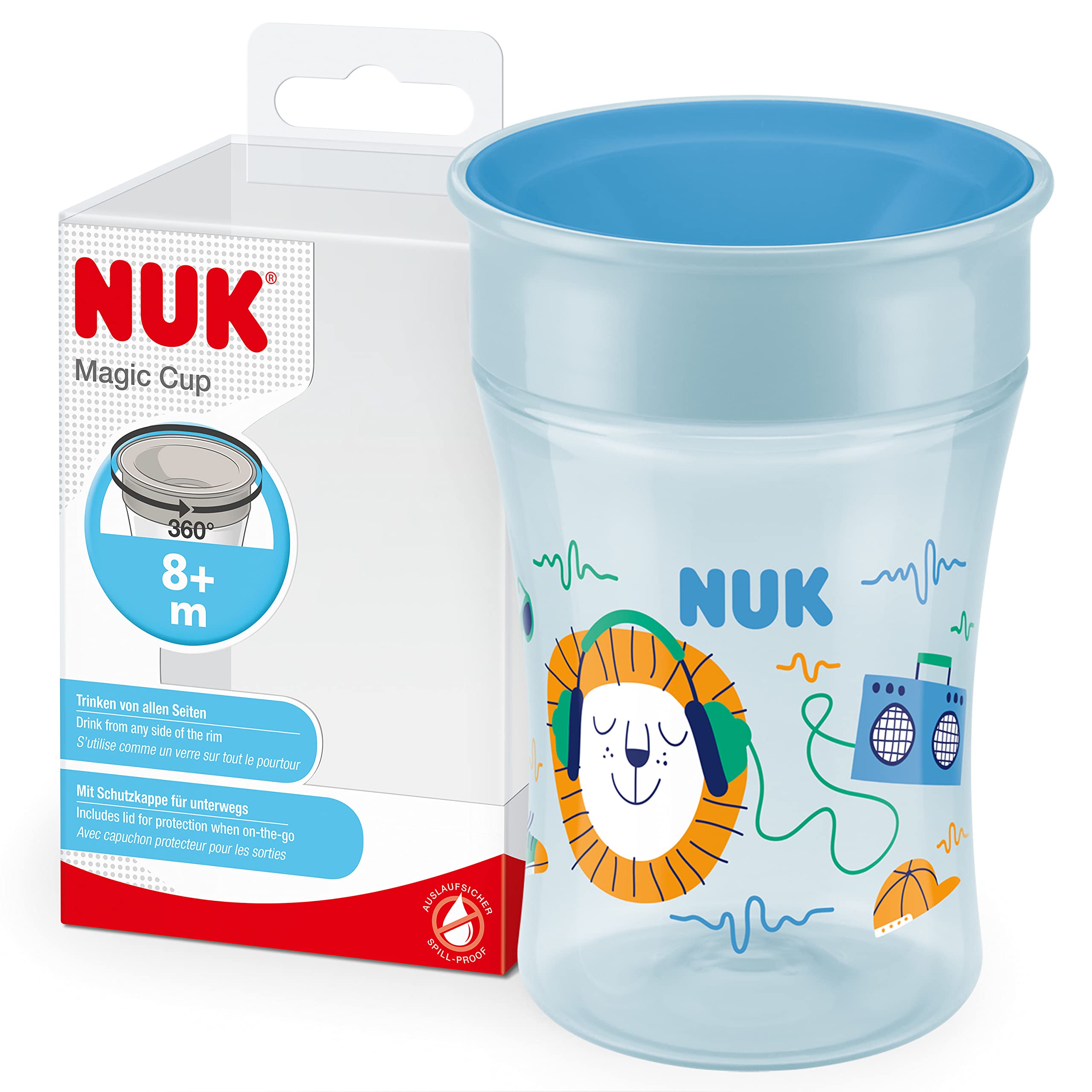 nuk-magic-cup-trinklernbecher-360-trinkrand-ab-8-monaten-230-ml-grau-wei image 8