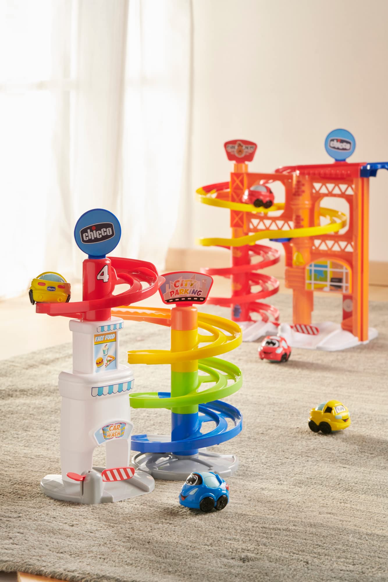 chicco-turbo-ball-parkhaus-mit-spielzeugauto-4-ebenen-rutsche-ab-1-jahr-mehrfarb image 8