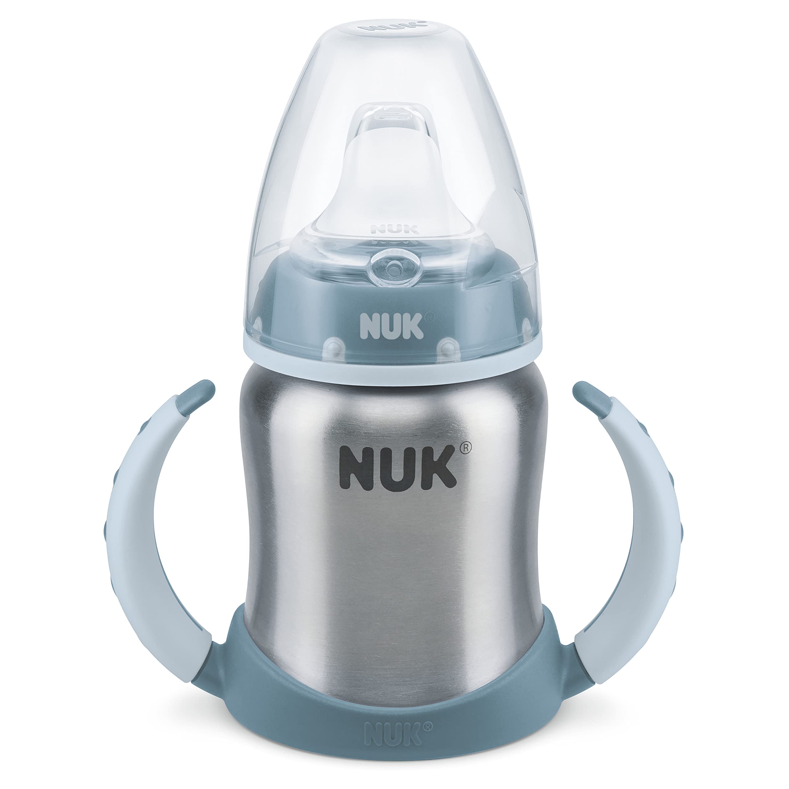 nuk-learner-cup-trinklernbecher-125-ml-aus-edelstahl-6-18-monate-blau image 1