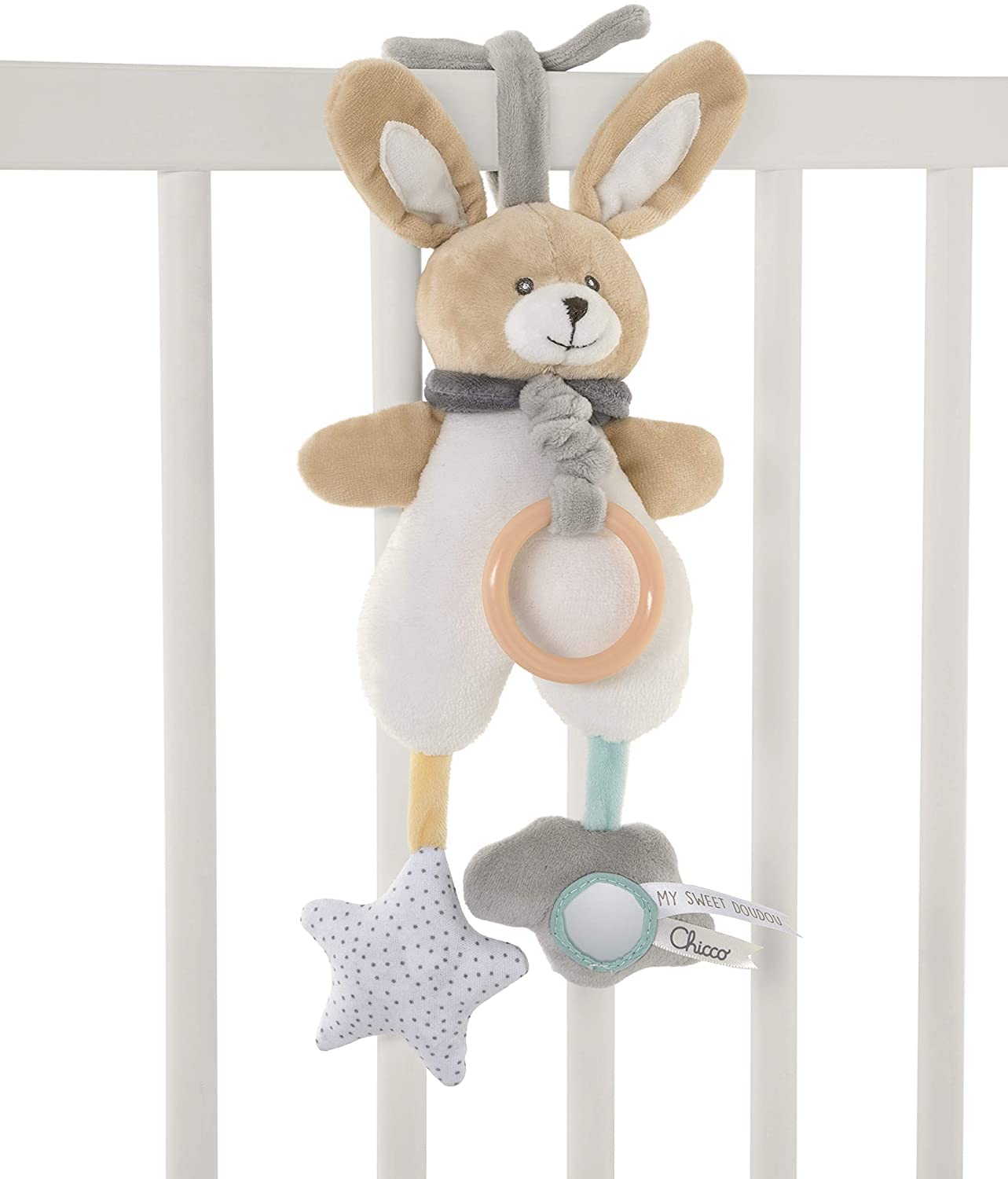 chicco-h-schen-spieluhr-dou-dou-beige-weiches-velours-mit-schlaflied-und-2-h-nge image 2