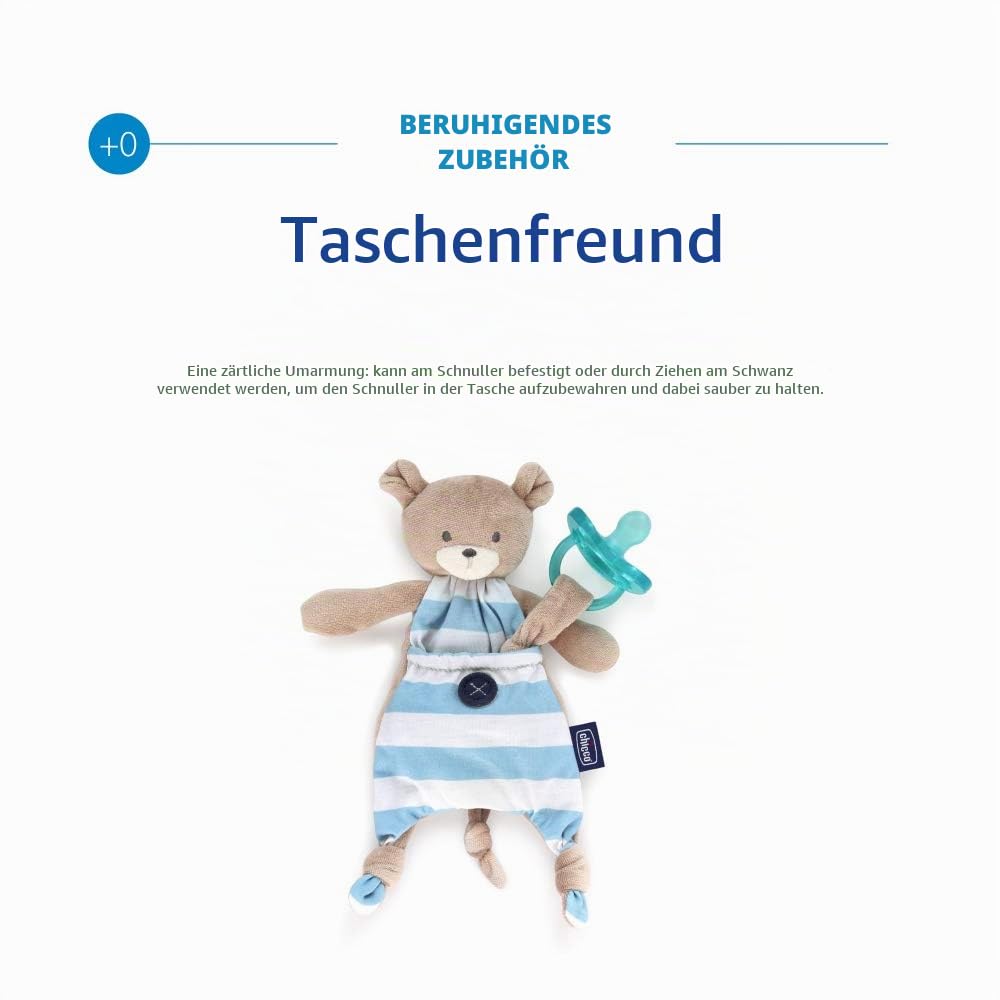 chicco-pocket-friend-schnullerhalter-kuscheltier-b-r-blau-1-st-ck image 2